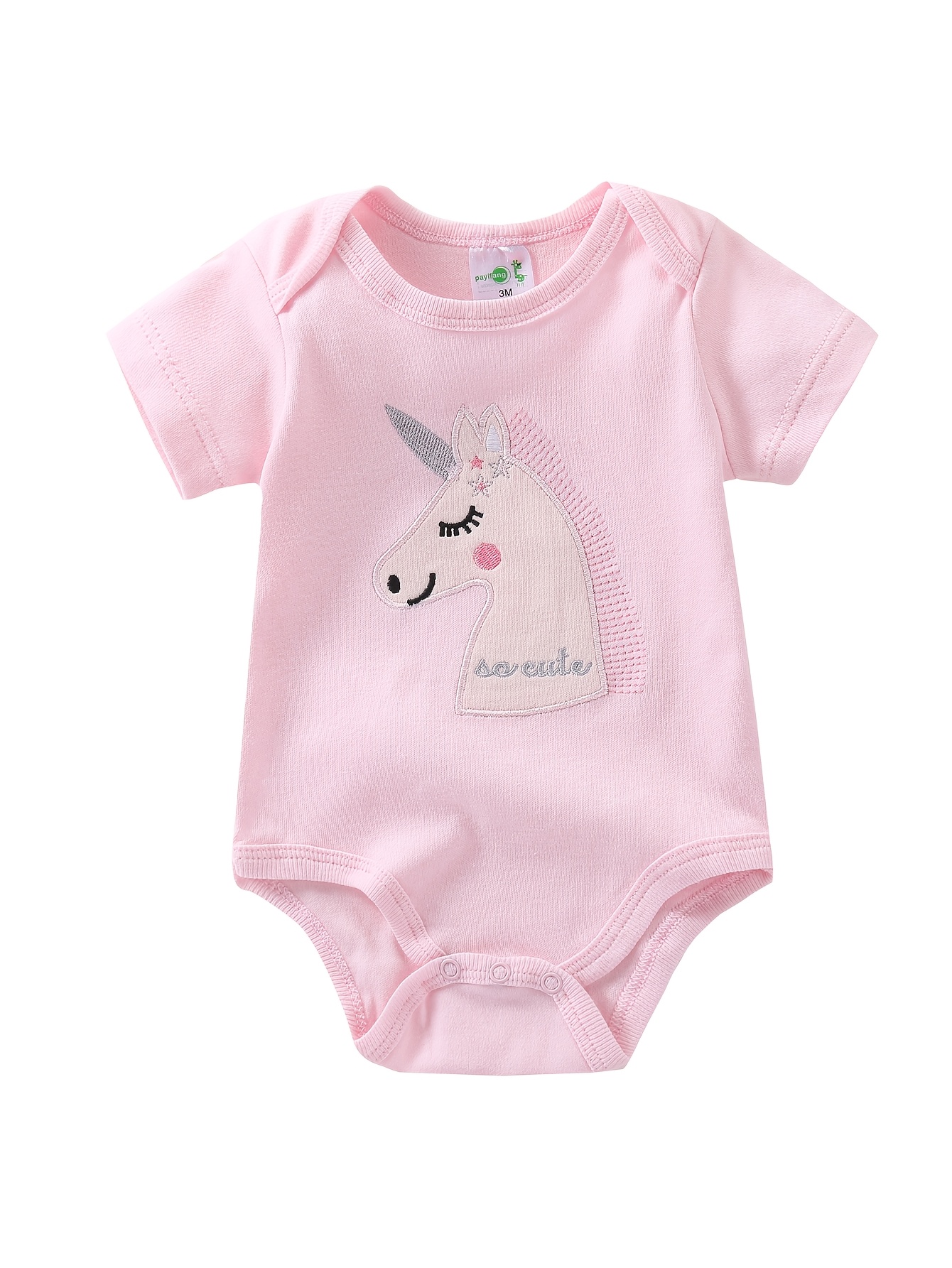 5pcs Girls' Short-Sleeve Bodys - Baby Clothing Essentials Newborn incelemesi ve fiyatı