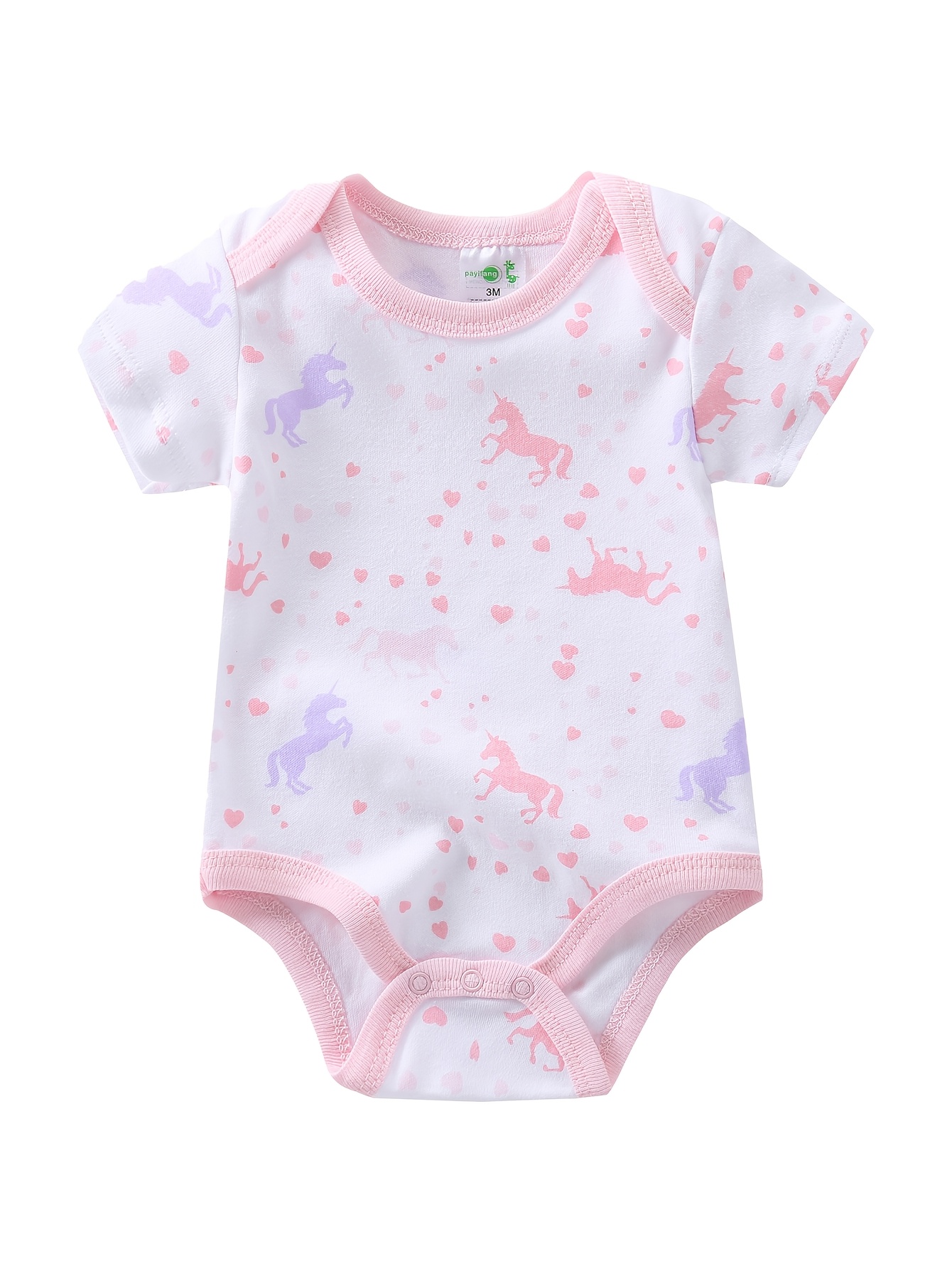 5pcs Girls' Short-Sleeve Bodys - Baby Clothing Essentials Newborn incelemesi ve fiyatı