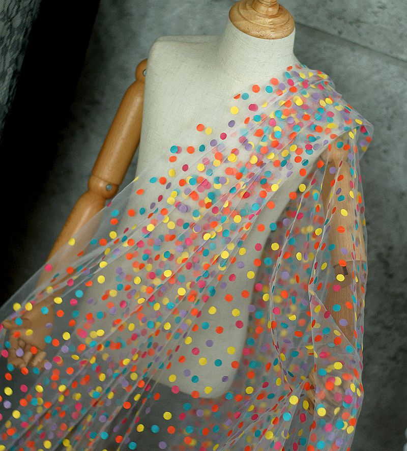 155cm Wide Colorful Polka Dot  - Baby Clothing Organic incelemesi ve fiyatı